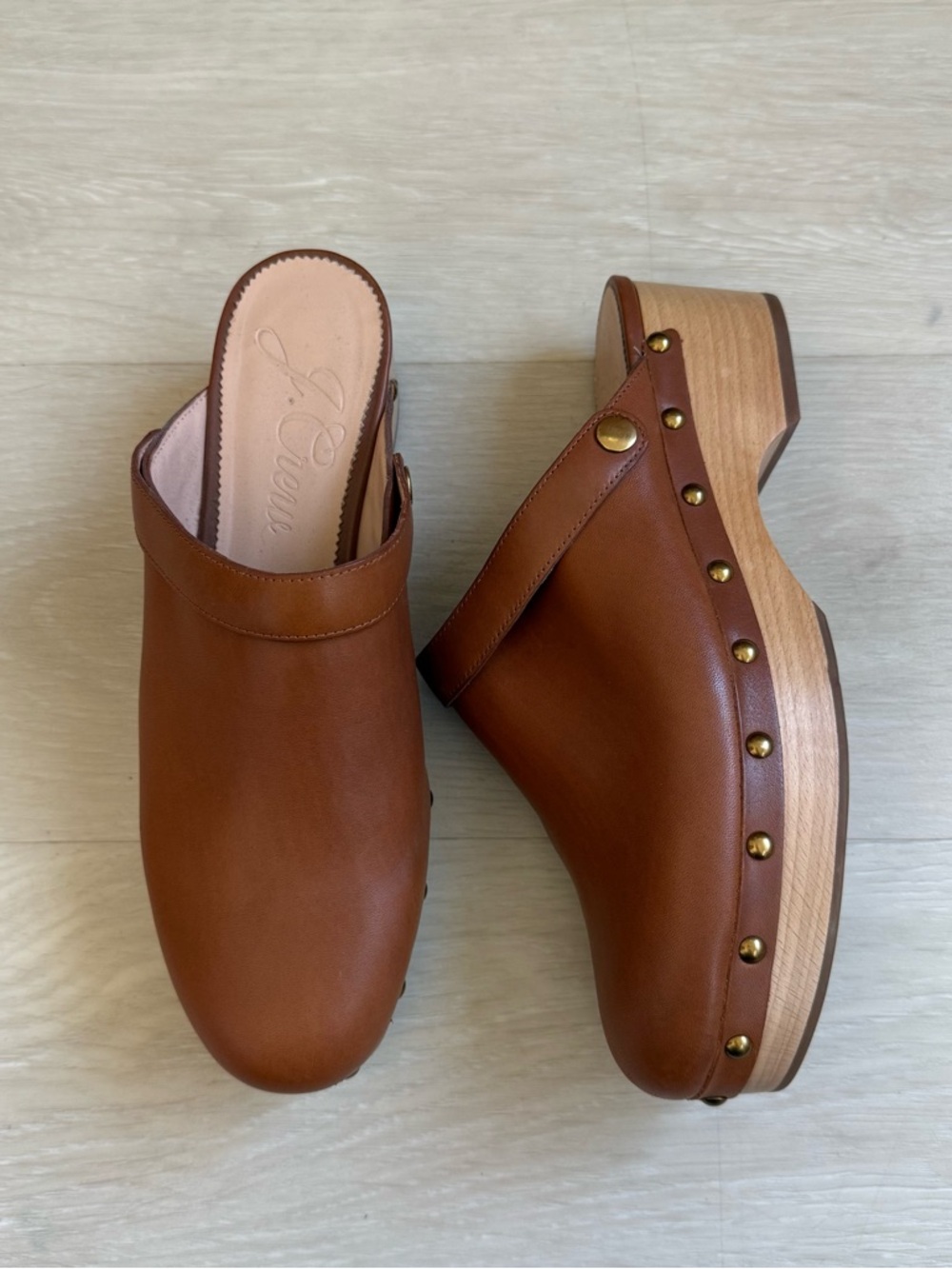 J.Crew studded leather clogs sz 10